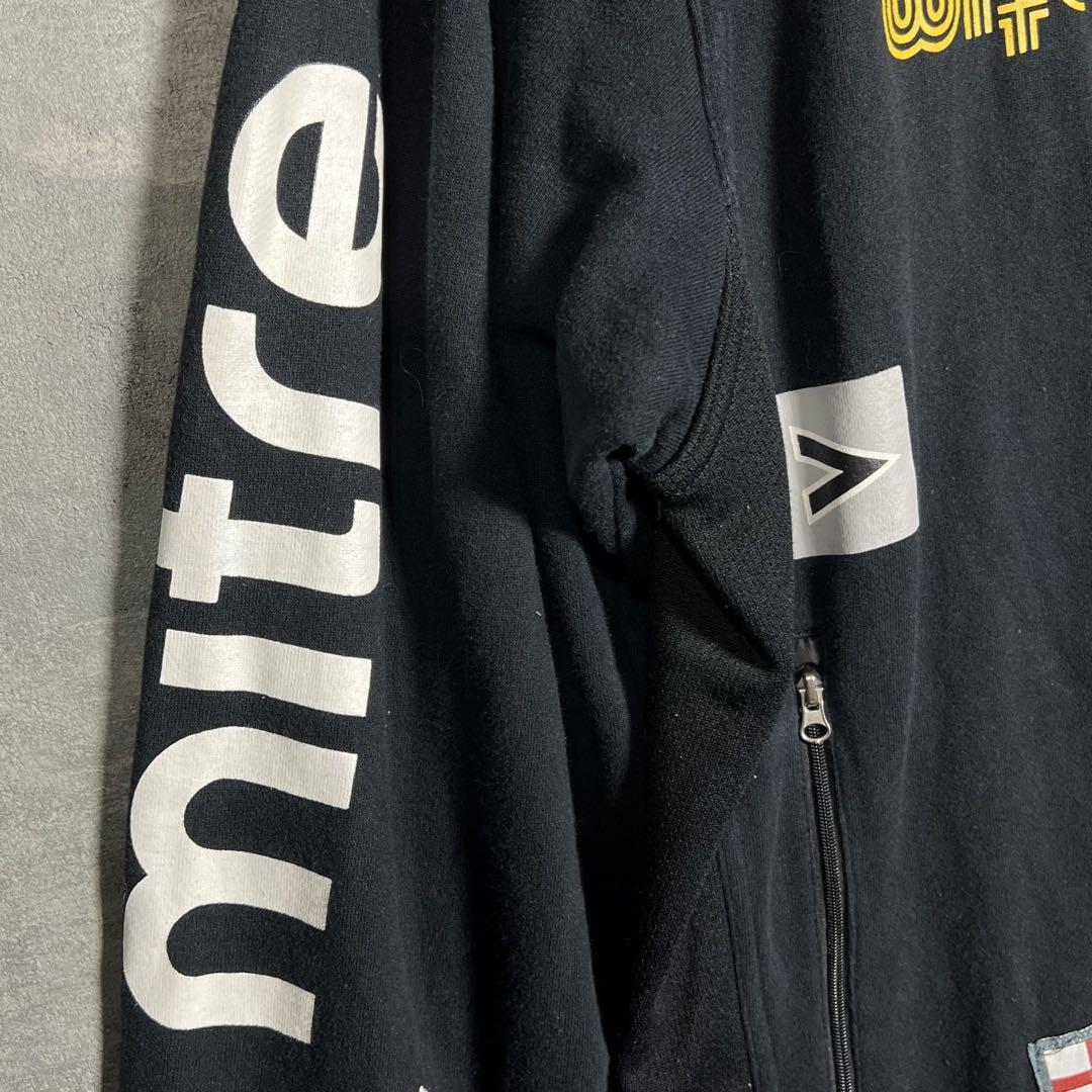 Mitre マイター　ENGLAND 派手ロゴ　フルジップパーカー　人気XL