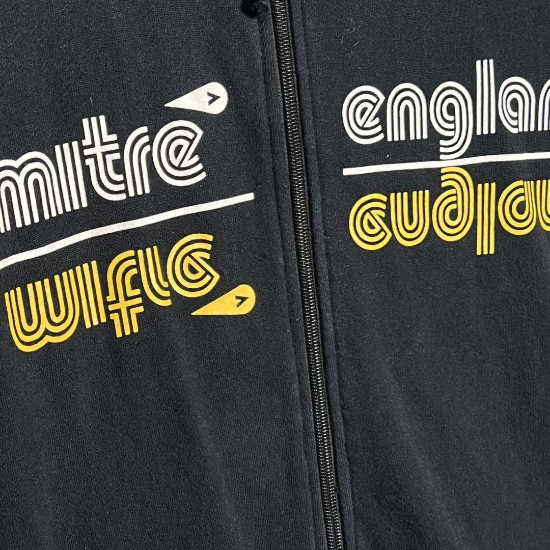 Mitre マイター　ENGLAND 派手ロゴ　フルジップパーカー　人気XL