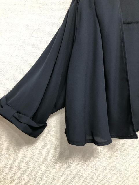 新品☆3L紺系♪ボレロ＆ビジュー付ワンピドレス♪結婚式・フォーマル☆b600