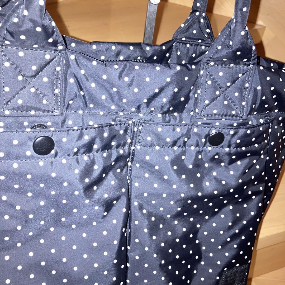 ✨希少 廃盤 美品 ヘッドポーター ブラックビューティー ドット ハンドバッグ 希少 美品ヘッドポーター ブラック ドット柄 大容量トート