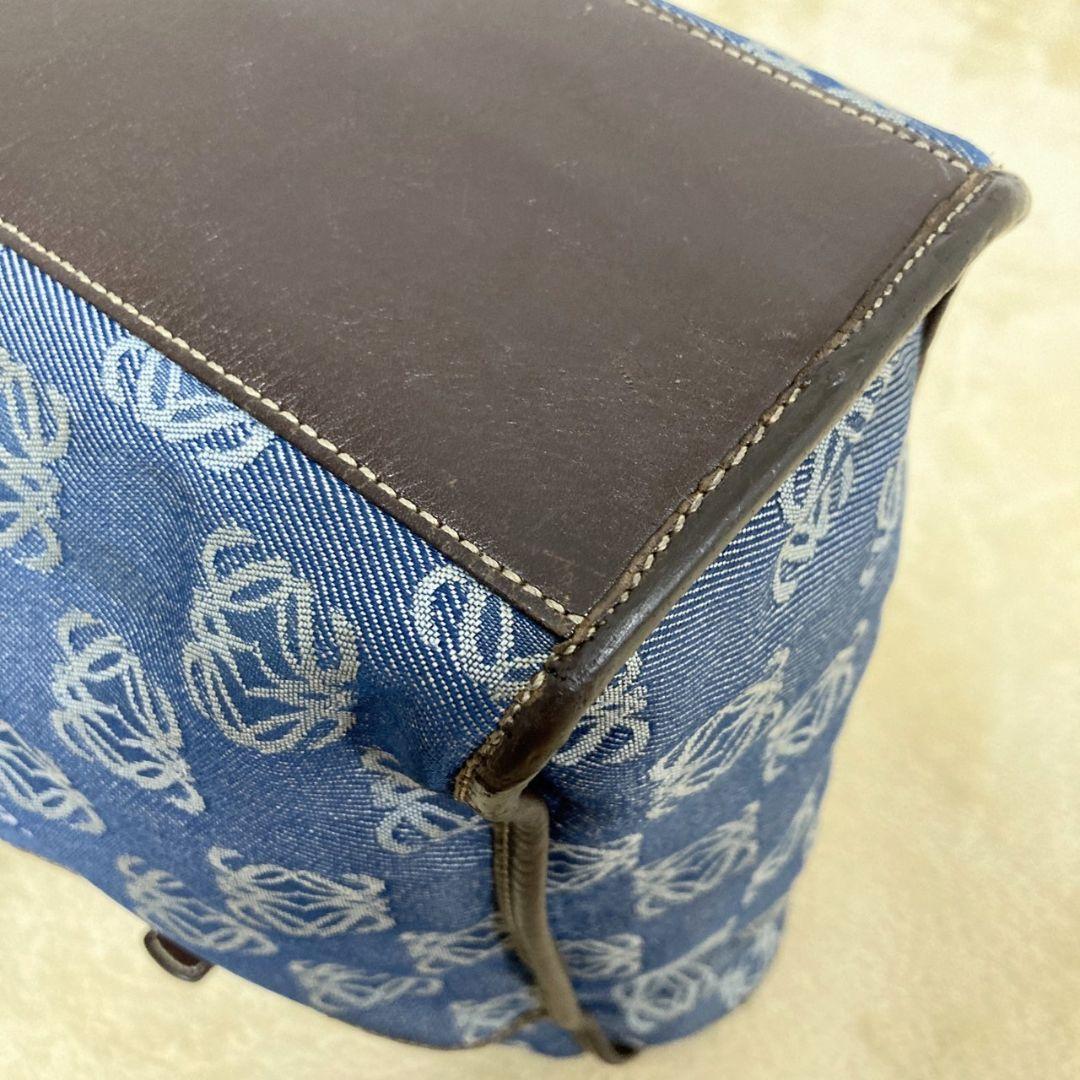 ✨希少✨LOEWE トートバッグ ブルーデニム リピートアナグラム