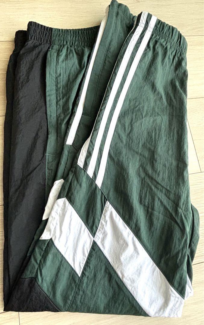 美品　adidas トラックパンツ ダークグリーン　送料込み