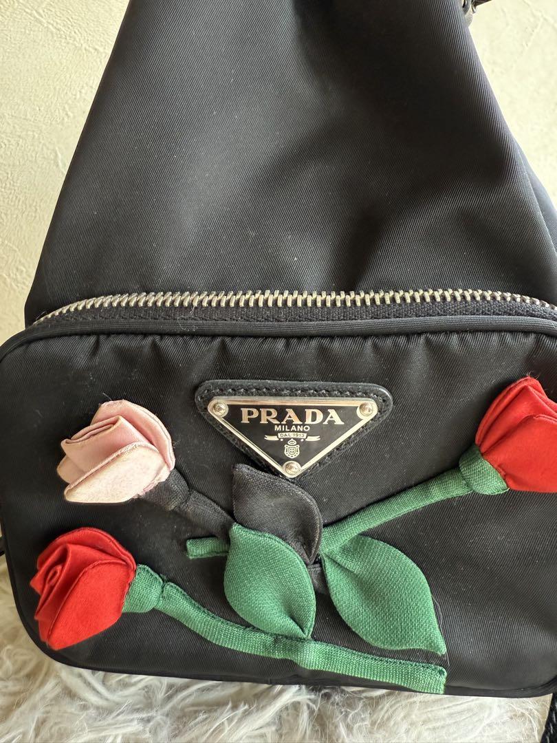 【極美品限定】PRADA ナイロンバケット フラワー付ハワイ東京限定 正規品