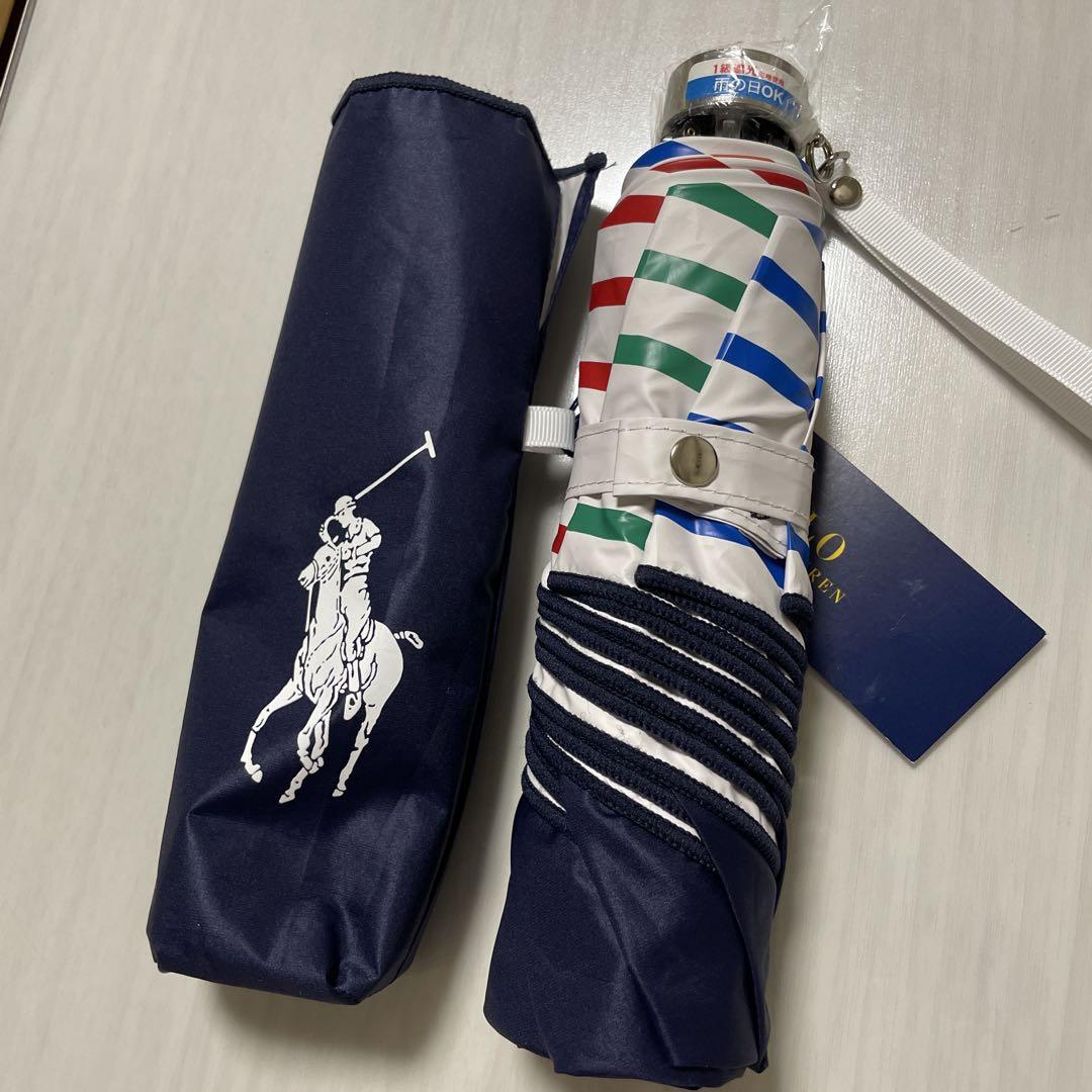 新品ラルフローレン晴雨兼用折りたたみ傘