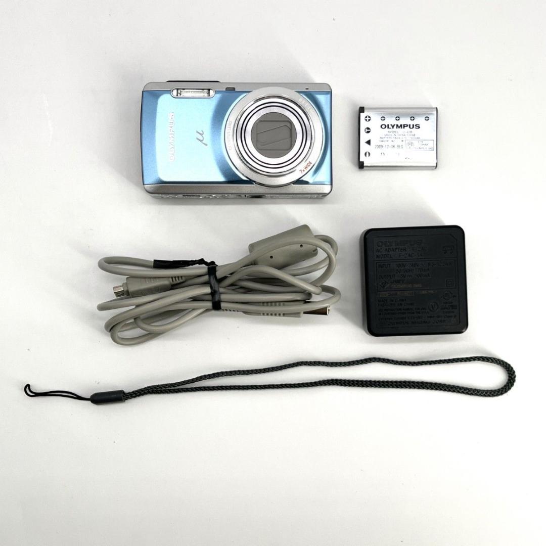 【未使用級】OLYMPUS μ-7040 ライトブルー 未使用級】OLYMPUS μ-7040 ライトブルー