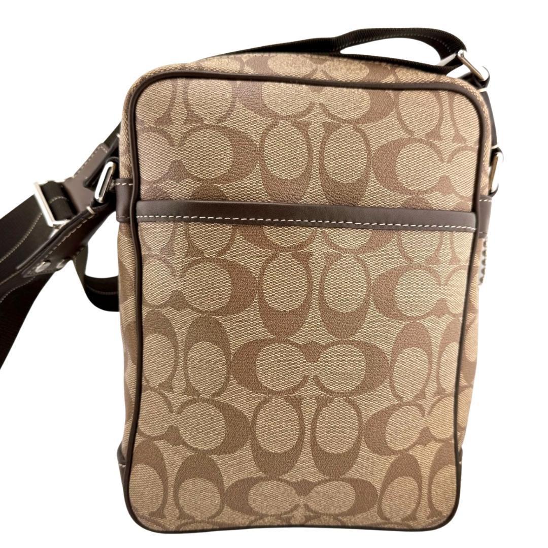 美品】COACH ヘリテージ ストライプシグネチャー ショルダー