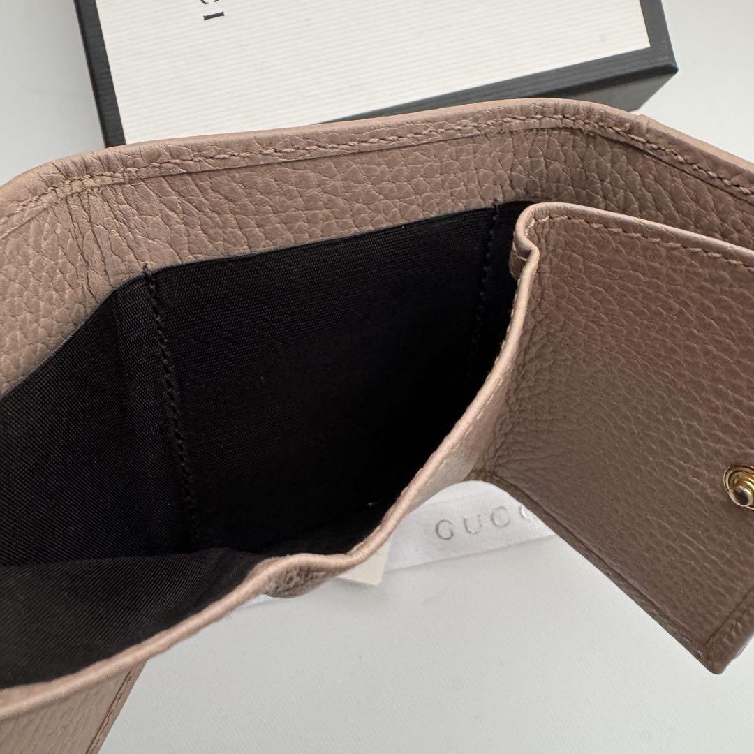 【極上美品】 876 GUCCI グッチ マーモント 3つ折り 財布 ミニ財布