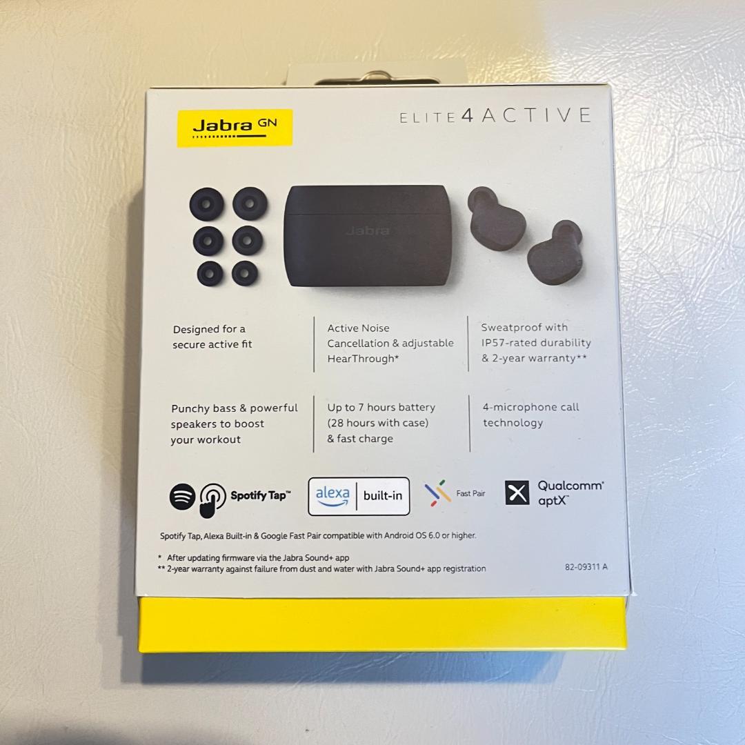 【新品未開封】Jabra ELITE4 ACTIVE ワイヤレスイヤホン ネイビ