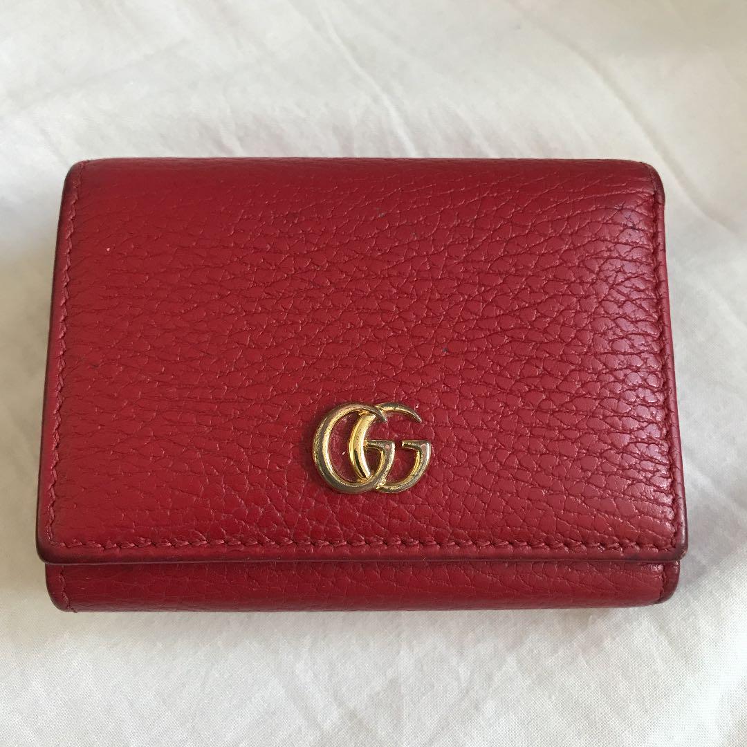 GUCCI グッチ 三つ折り GGマーモント 小銭入れ 札入れ コンパクト GUCCI グッチ 三つ折り GGマーモント 小銭入れ 札入れ コンパクト
