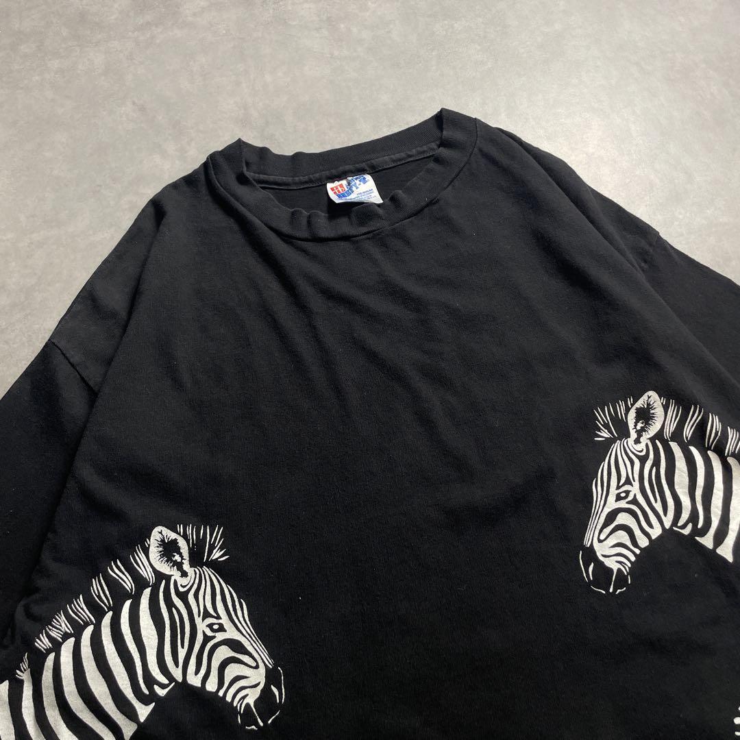 最も完璧な vintage お土産 動物園 シマウマ USA製 90s T-shirt メルカリ - トップス