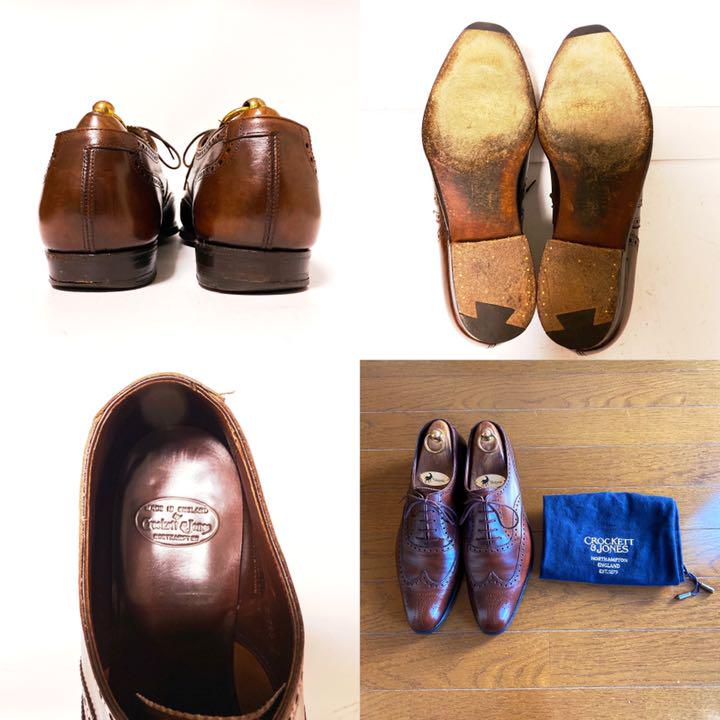 豊富な人気SALE 788.CROCKETT&JONES MARCER ウィングチップ 8.5D FUjM4-m94774183777 高品質人気