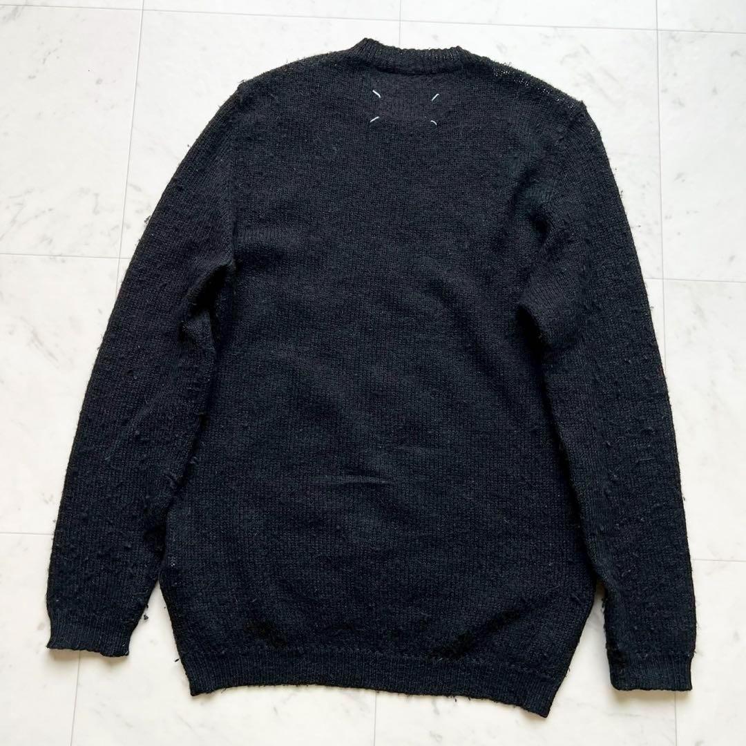 Maison Margiela ピリング加工 アルパカ クルーネックニット 黒