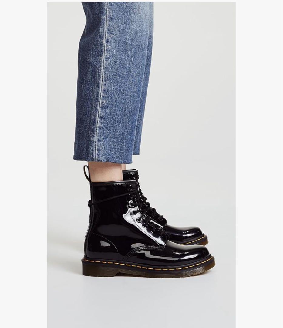 ドクターマーチン 8ホール パテントブーツ シューズ エナメル