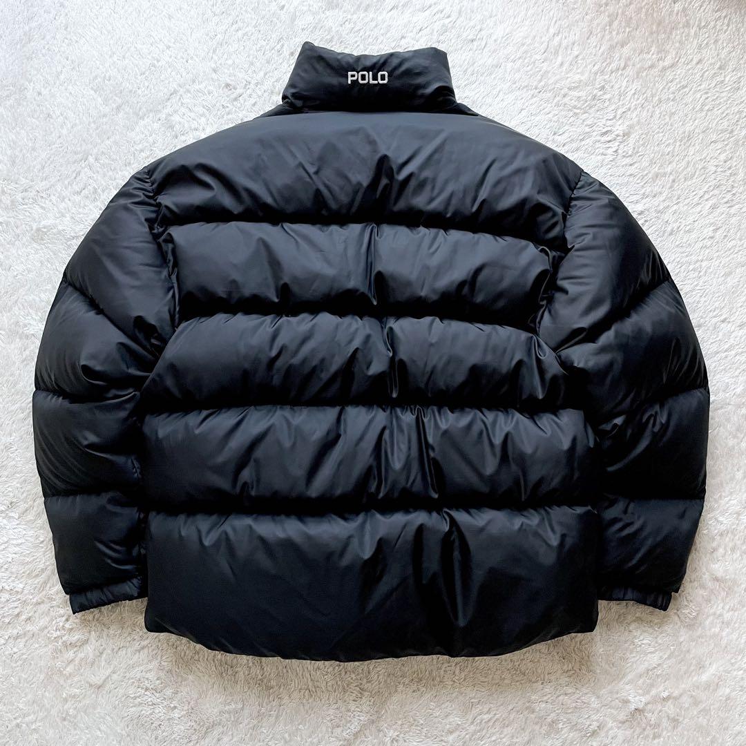 極美品 90s POLO SPORTS ラルフローレン ダウンジャケット 黒 極美品 90s POLO SPORTS ラルフローレン ダウンジャケット 黒