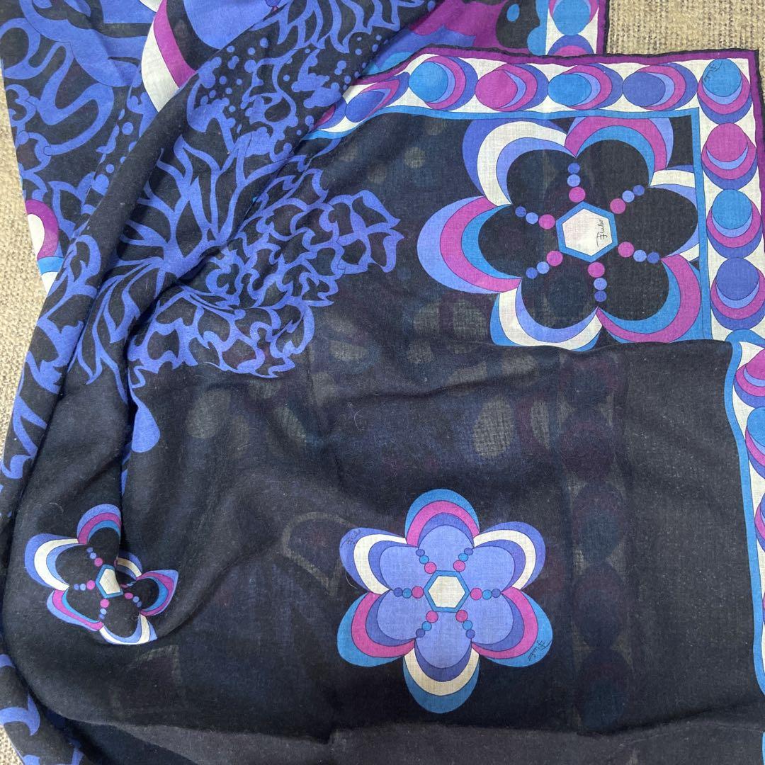Emilio Pucci カシミヤ　シルク　ストール　美品 Emilio Pucci カシミヤ シルク ストール 美品 - メルカリ