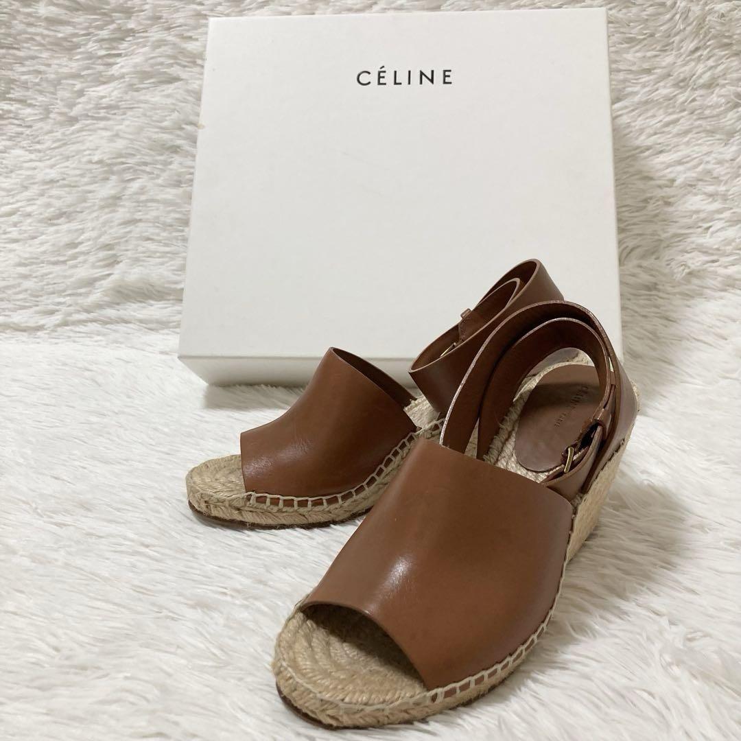 ✨CELINE✨セリーヌ サンダル サイズ37 箱付き キャメル