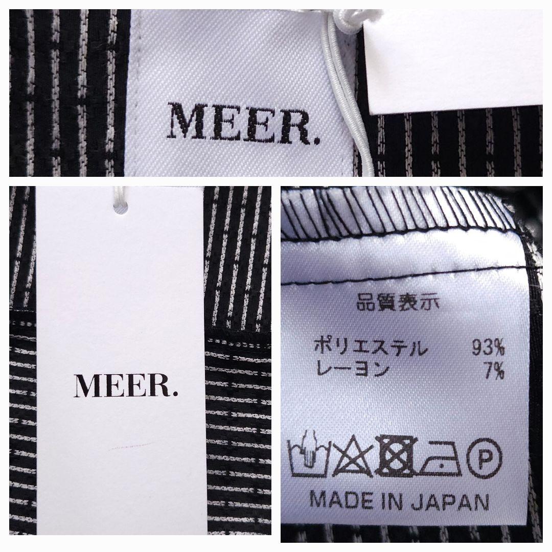 MEER. フラワージャガードシャツ ショート丈 ワイドシルエット 黒 新品