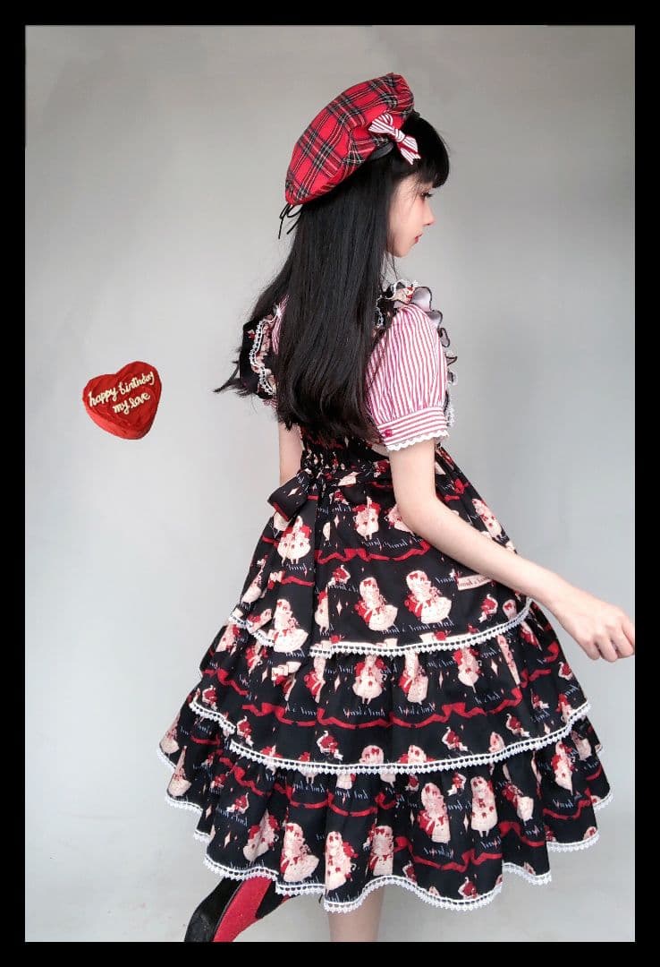 栀】LO594 lolita オリジナル 洋服 ロリータ ワンピース 同 再再販