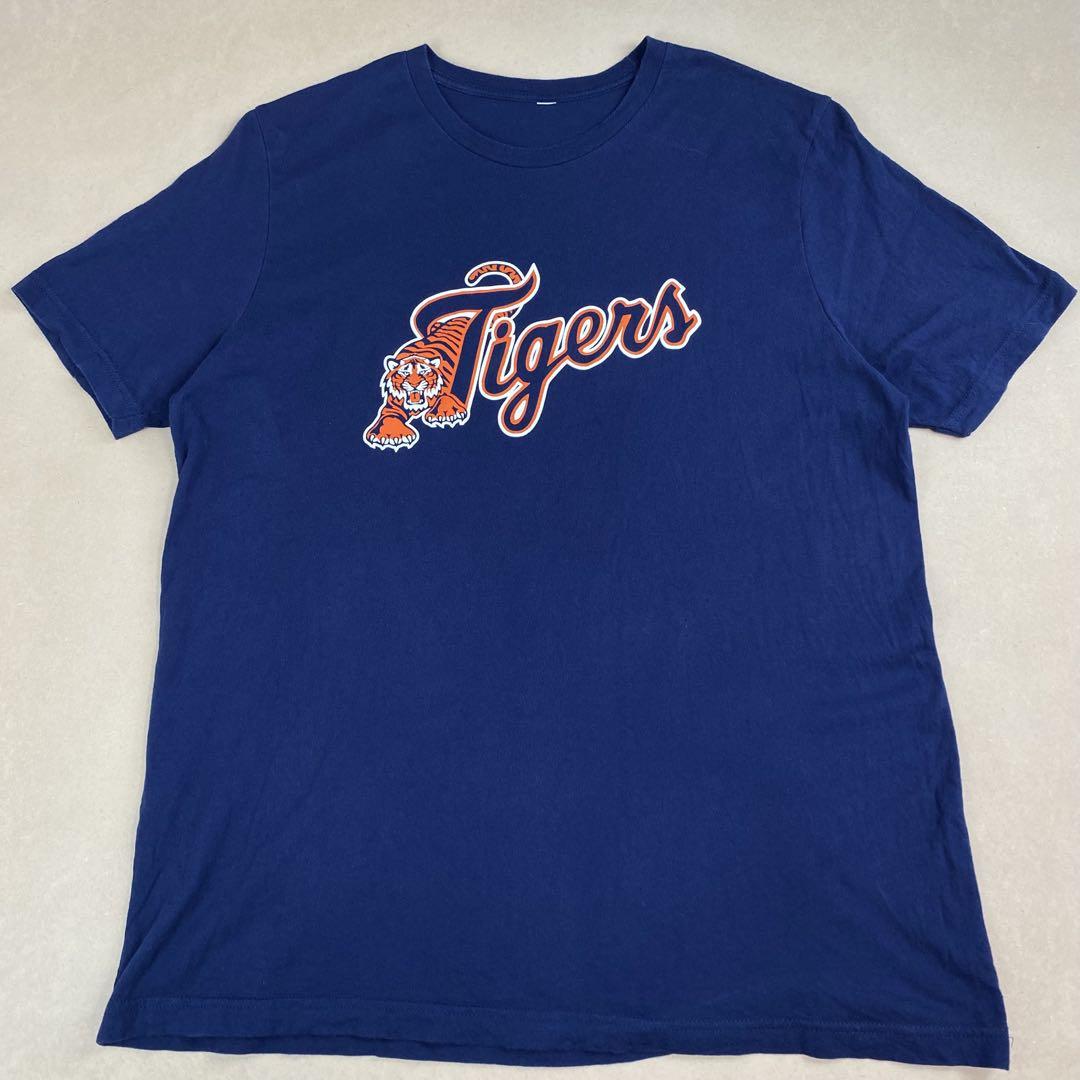 MLB デトロイト・タイガース Tシャツ ネイビー フロントロゴ USA
