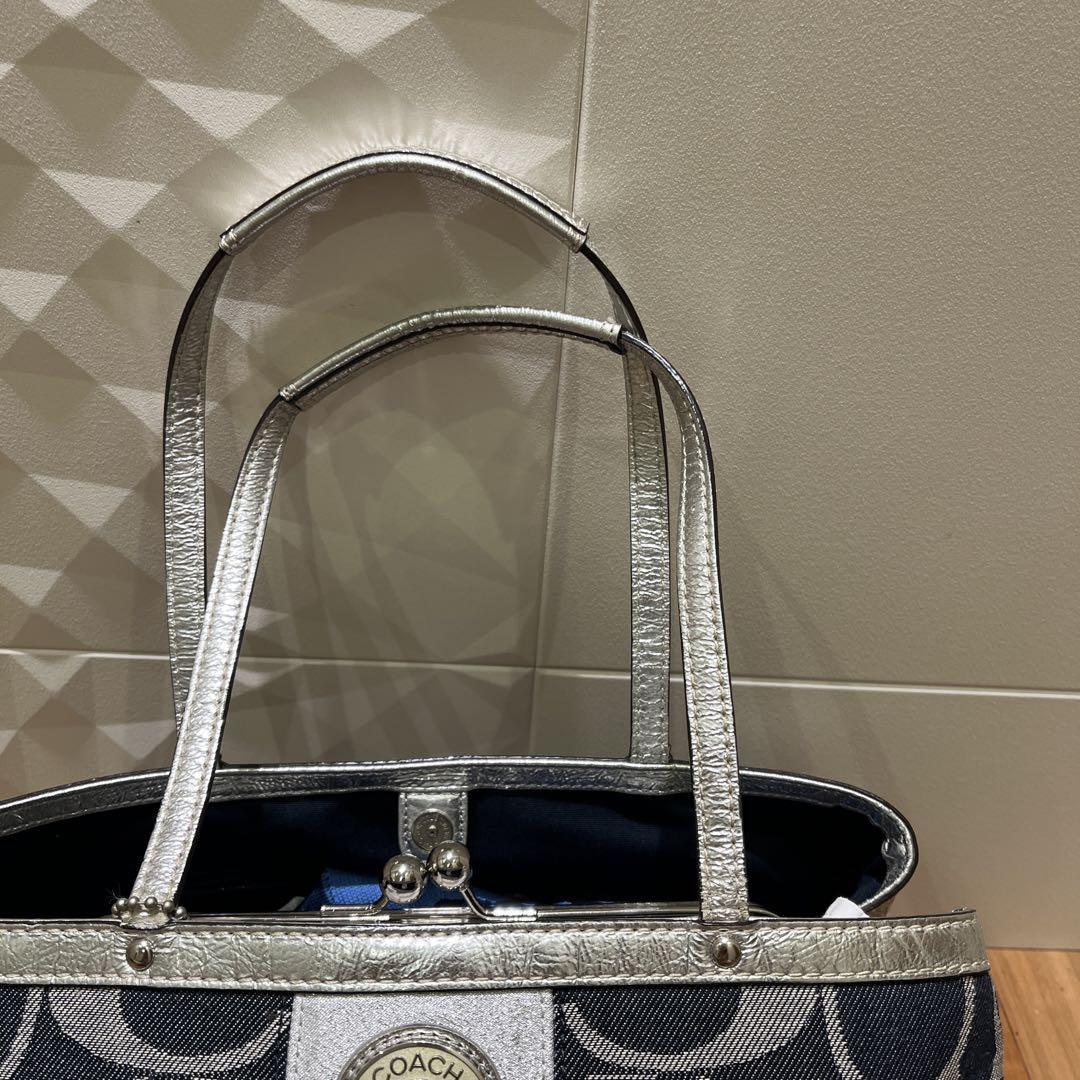 coachコーチ デニムトートバッグ総柄シグネチャー - メルカリ