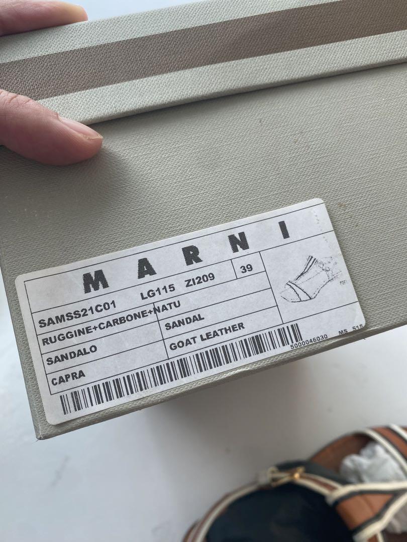 MARNIストラップ付きサンダル