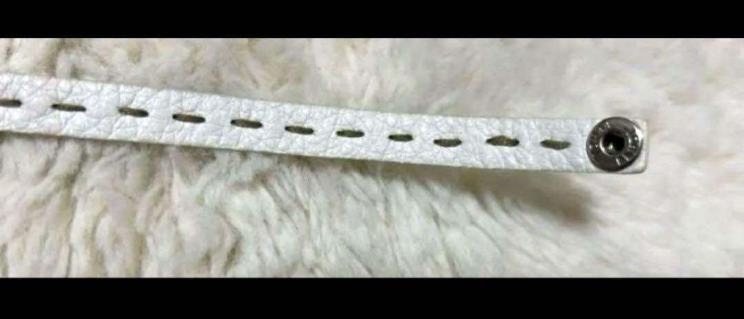 FENDI フェンディ セレリア ブレスレット レザー 白 ホワイト