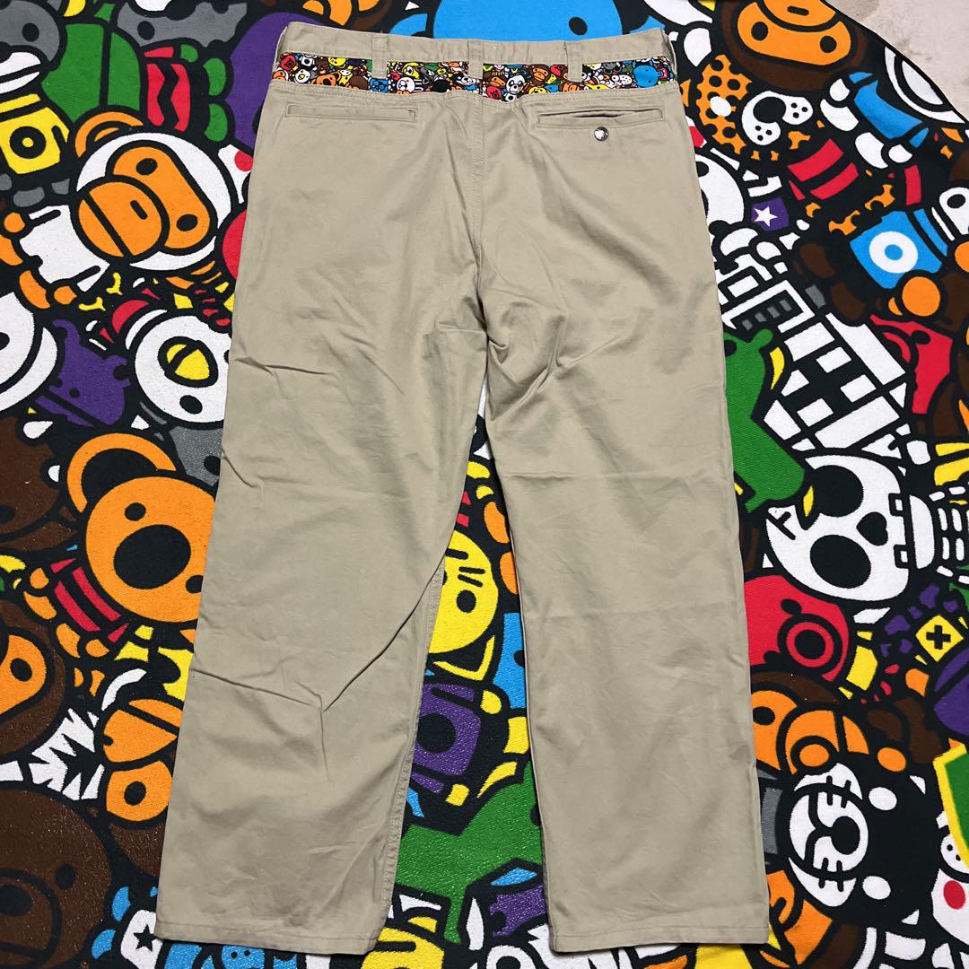 【新発売】 BAPE MILO BABY APE KAWS M アニマル パンツ チノパン パンツ