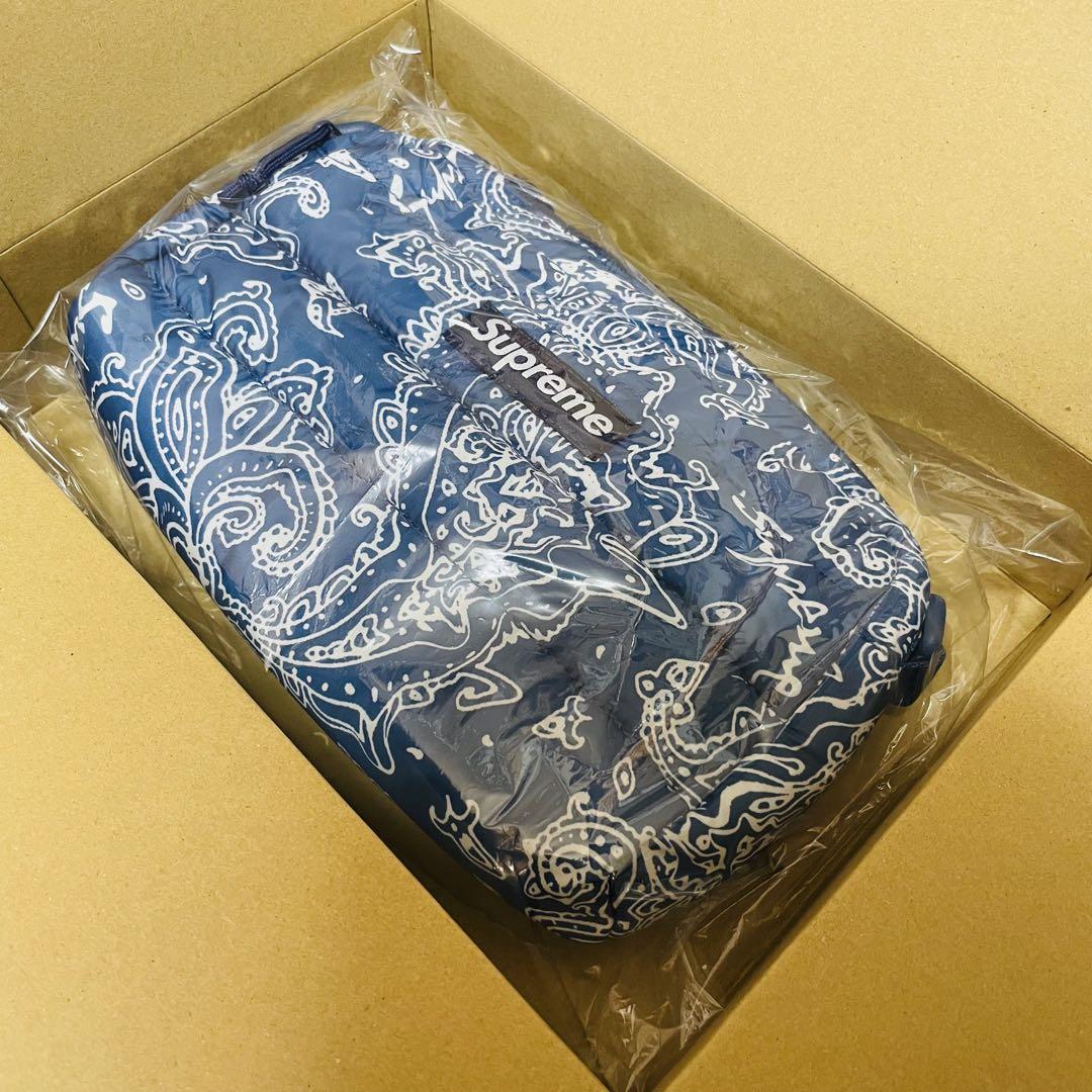 Supreme Puffer Side Bag Blue Paisley