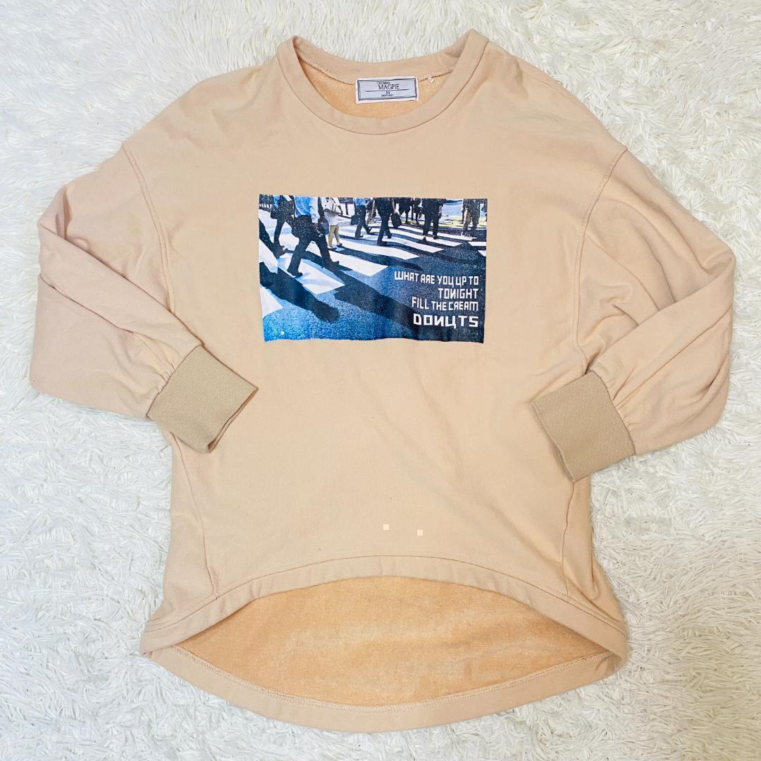 【美品】THOMAS MAGPIE スウェット　オーバーサイズ　くすみカラー 美品】THOMAS MAGPIE スウェット オーバーサイズ くすみカラー