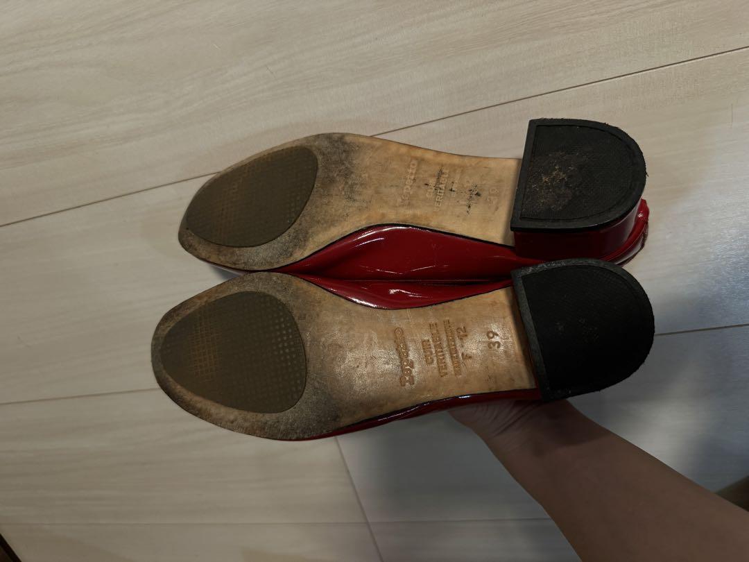 Repetto 赤　バレエシューズ　ミドルヒール