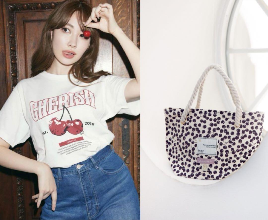 Herlipto CHERISH TEE HLT Cherry Tote Bag