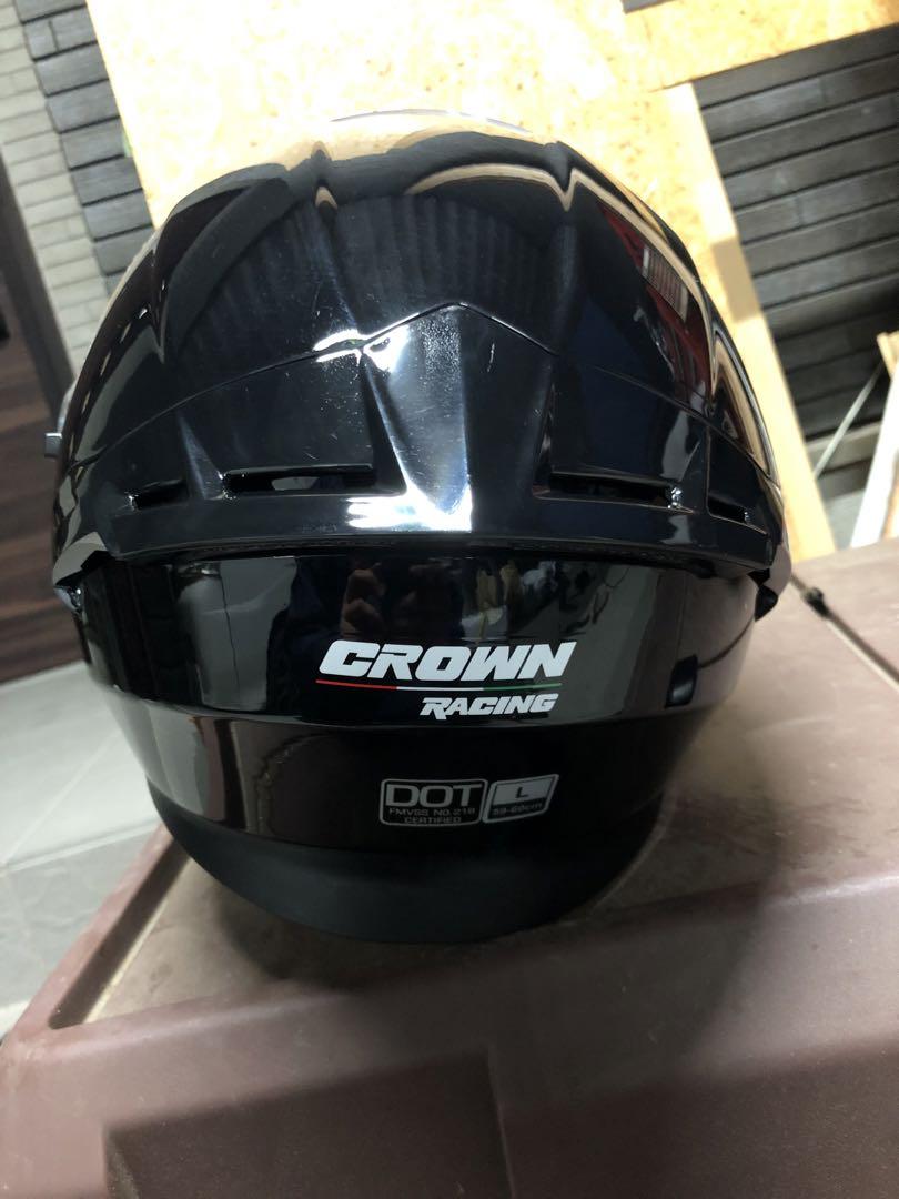 CROWN RACING フルフェイスヘルメット ブラック