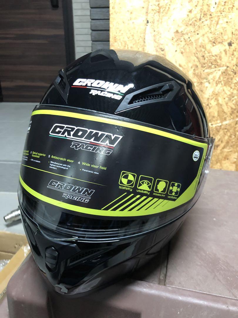 CROWN RACING フルフェイスヘルメット ブラック