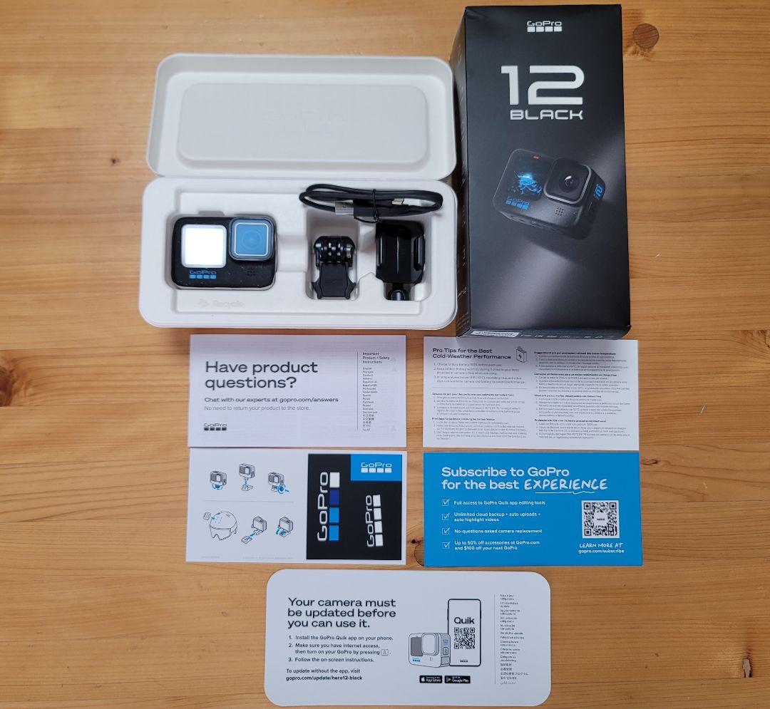 （ほぼ未使用）GoPro HERO12 Black 本体、ケース他 数回使用
