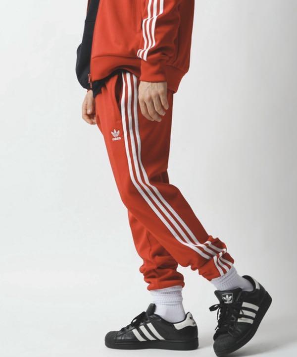 adidas red sst track pants