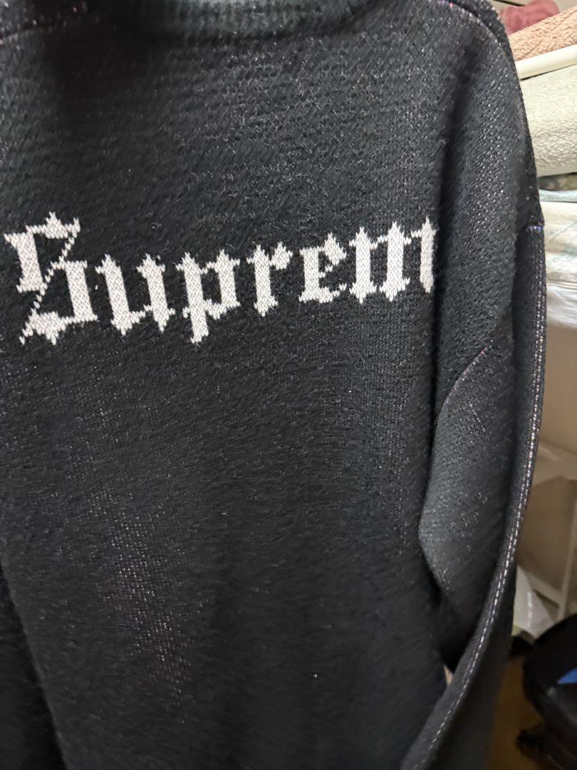 Supreme スノーホワイト ニットセーター L 黒 メンズ