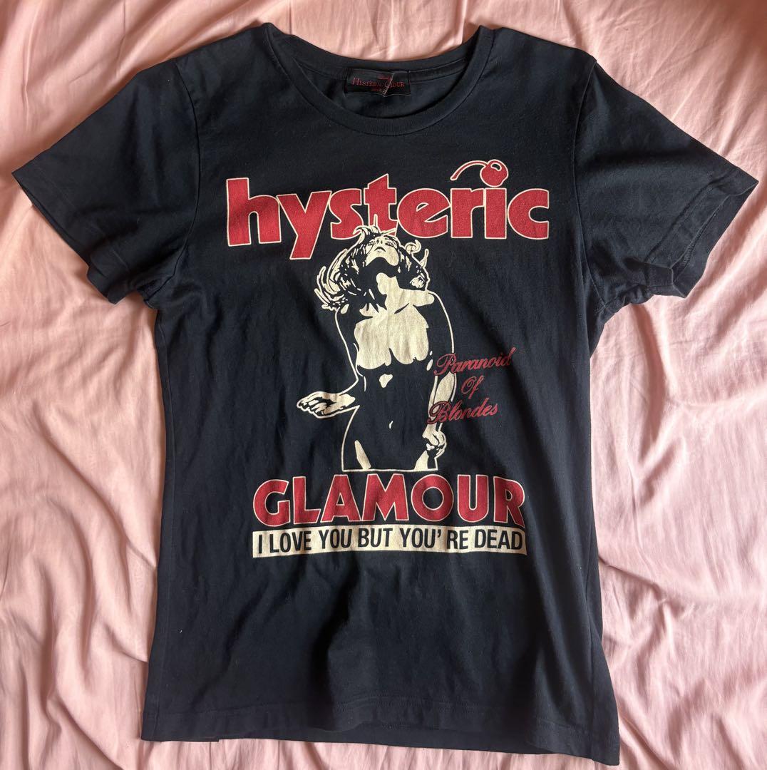 ヒステリックグラマー Hysteric Glamour 半袖Tシャツ ブラック