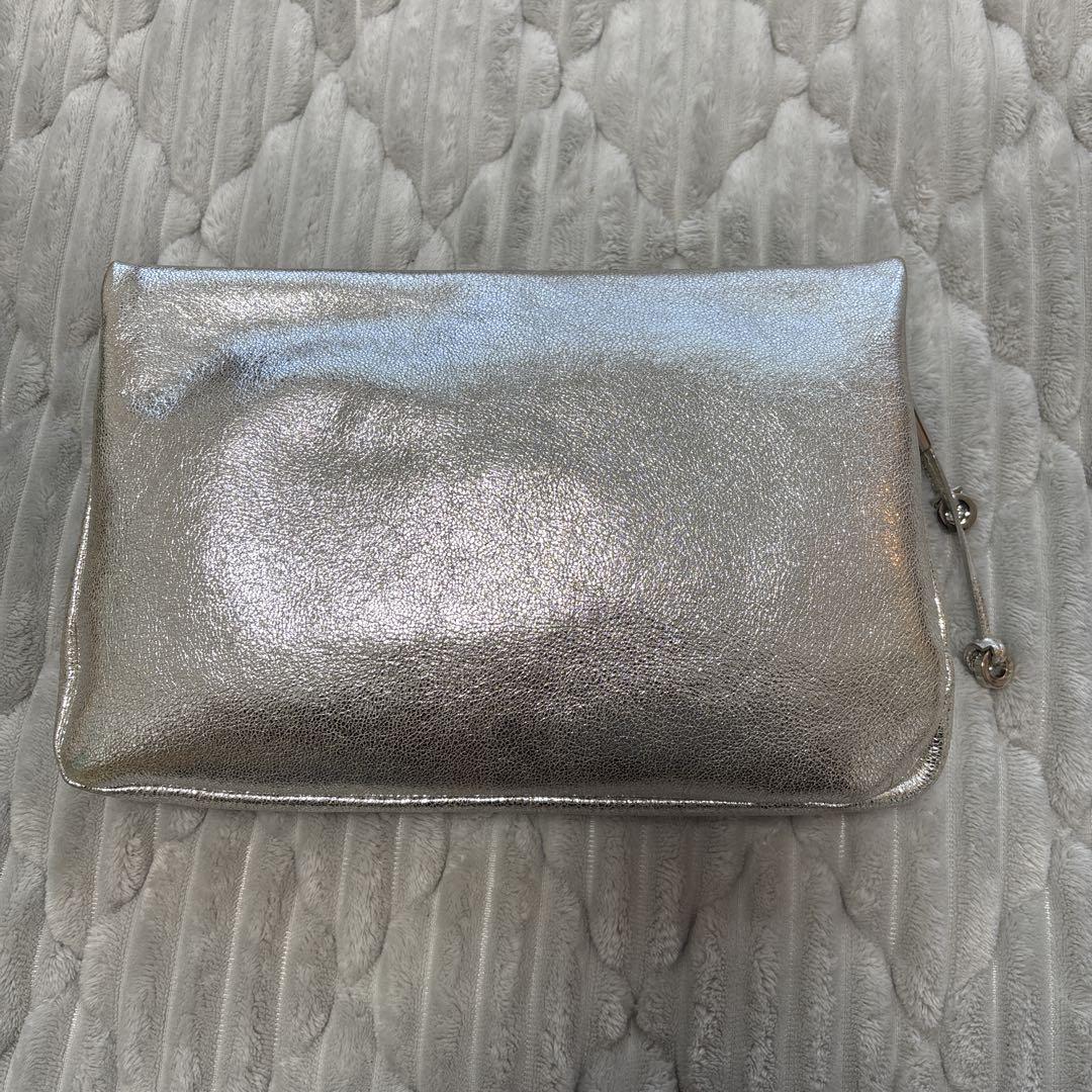 JIMMY CHOO シルバー クラッチバッグ