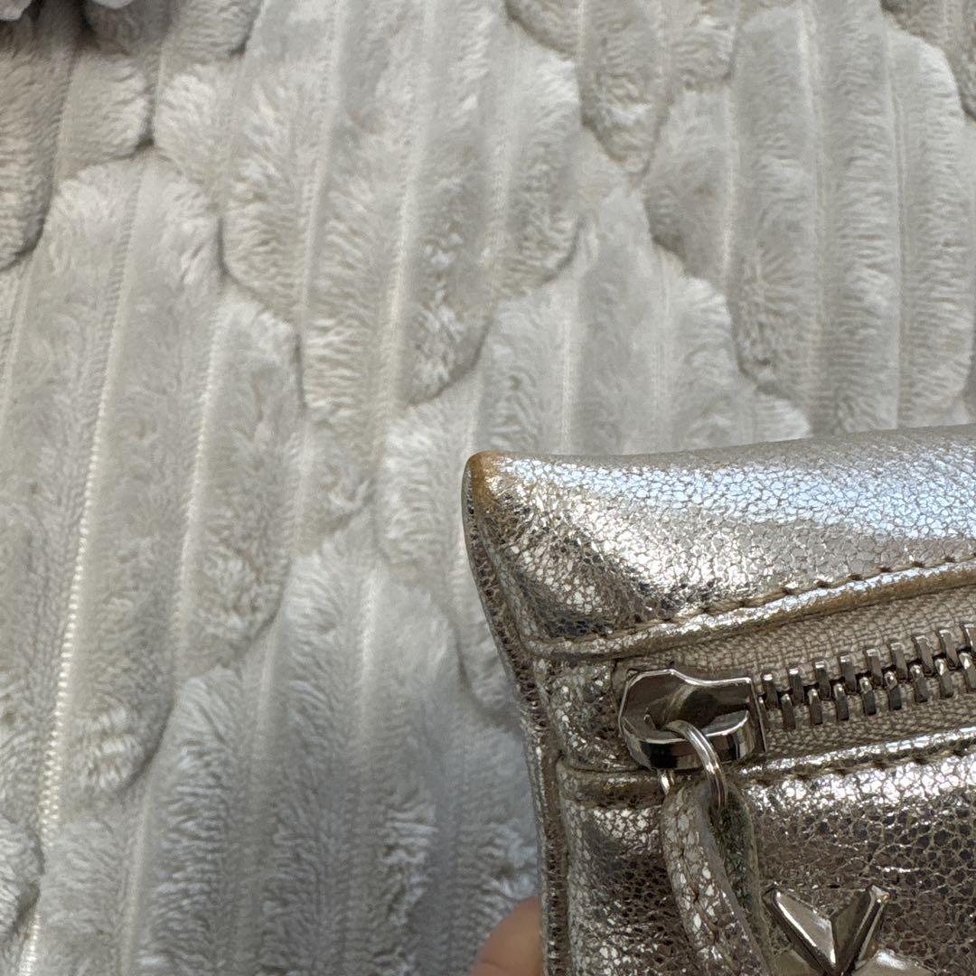 JIMMY CHOO シルバー クラッチバッグ