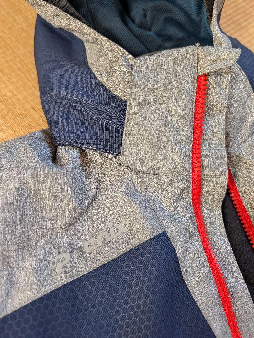 Phenix フェニックス子ども用スキーウェア グレーと赤