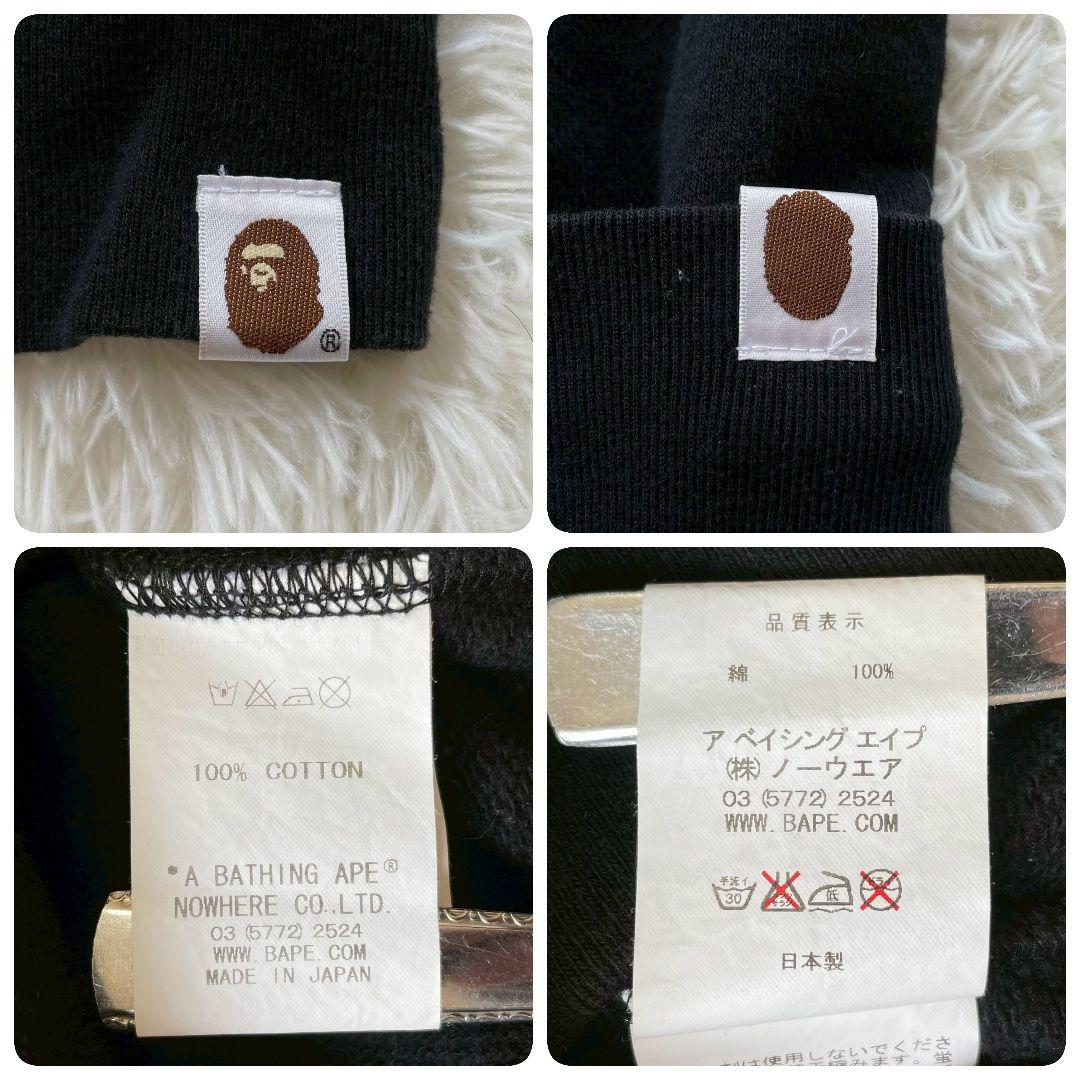 ✨激レア✨初期✨A BATHING APE　両面　デカロゴ　サル　スウェット