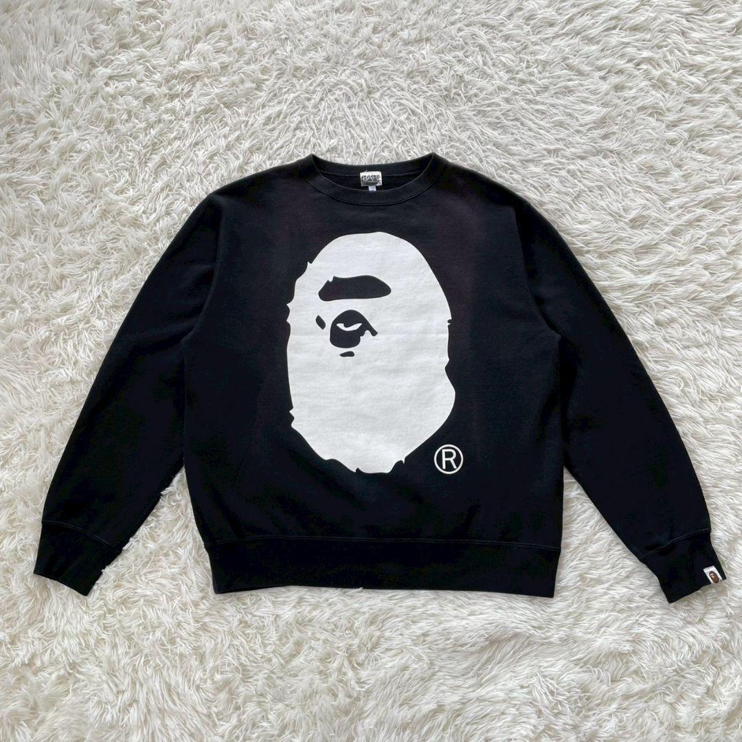 ✨激レア✨初期✨A BATHING APE　両面　デカロゴ　サル　スウェット