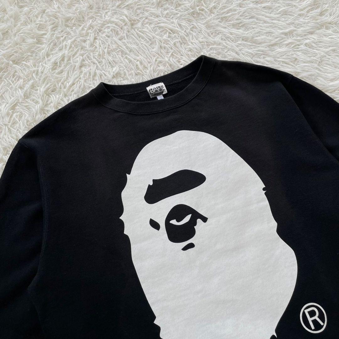✨激レア✨初期✨A BATHING APE　両面　デカロゴ　サル　スウェット
