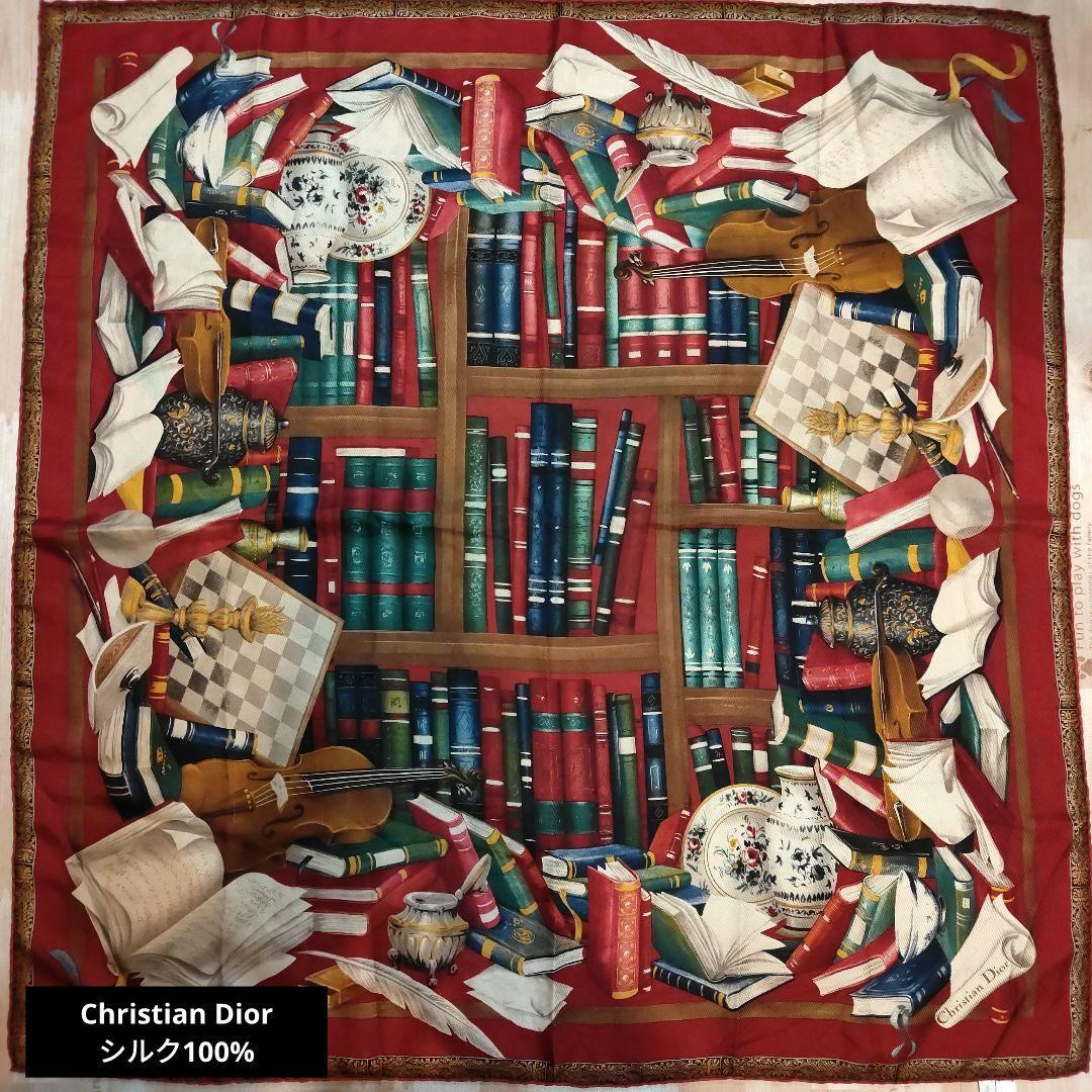 Christian Dior シルクスカーフ 大判 書籍デザイン