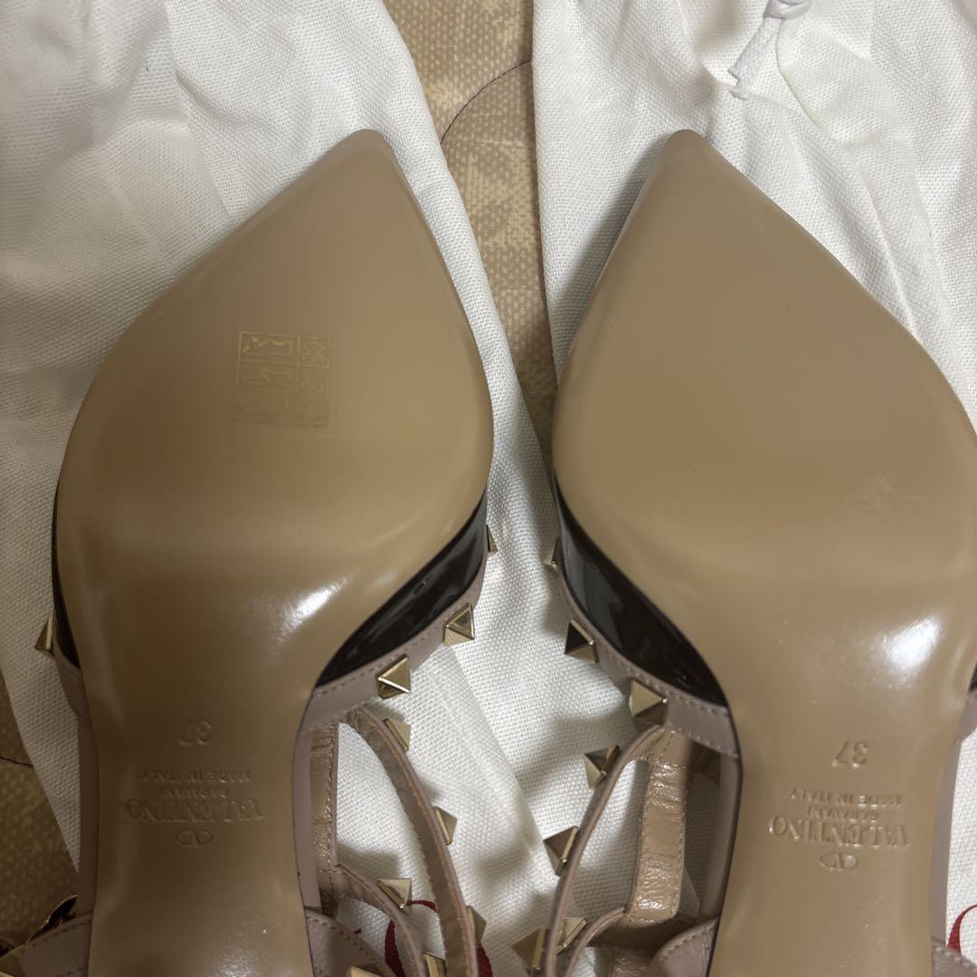 新品同様　Valentino ロックスタッズ アンクルハイヒール・パンプス