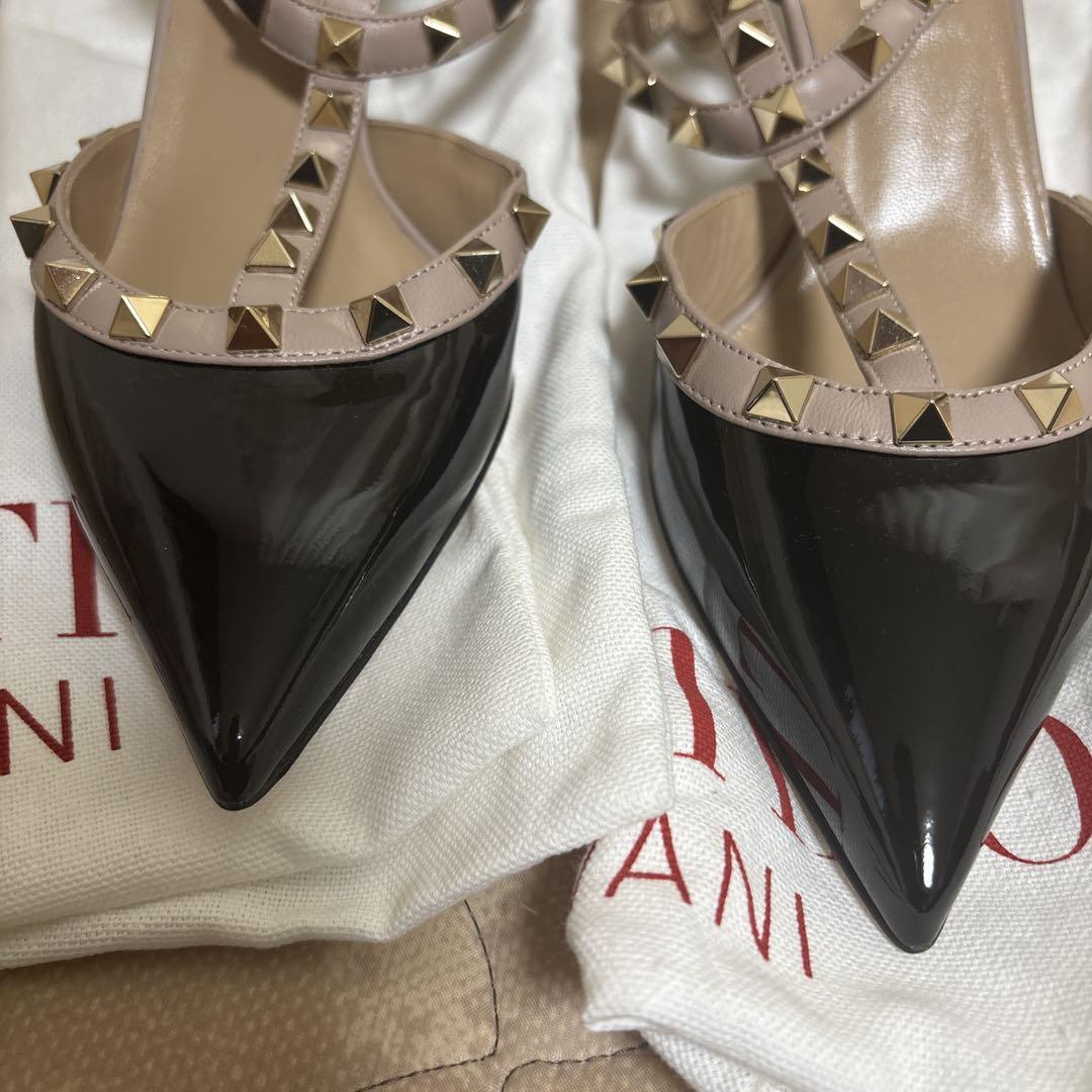 新品同様　Valentino ロックスタッズ アンクルハイヒール・パンプス