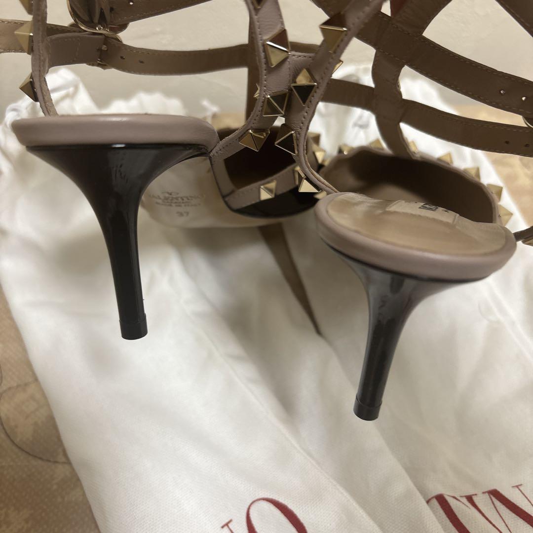 新品同様　Valentino ロックスタッズ アンクルハイヒール・パンプス