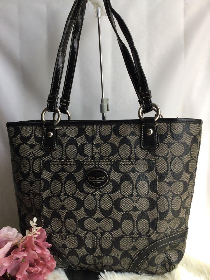 COACH ハンドバッグ グレー