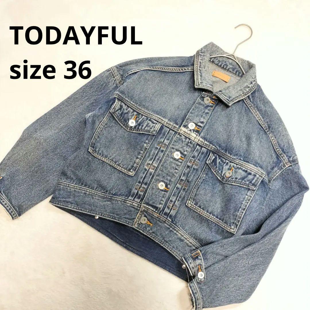 トゥデイフル カフストラップ デニムジャケット ジージャン 36S・TODAYFUL