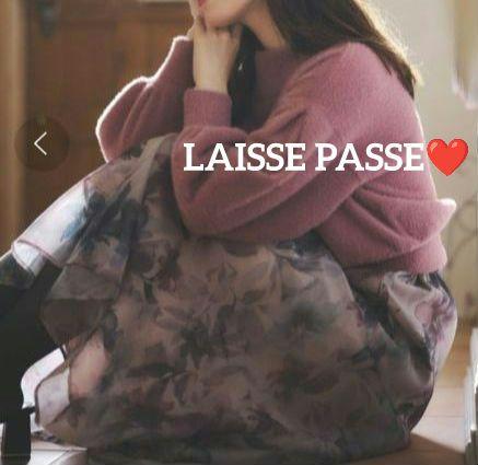 新品❤️LAISSE PASSE❤️シャドウフラワープリントスカート
